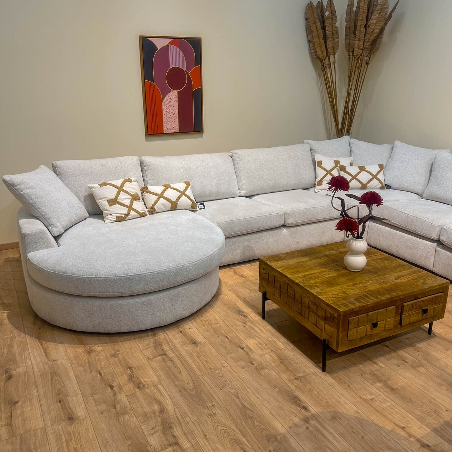 Table basse en bois de manguier, 80×80xH40 cm - MARIA