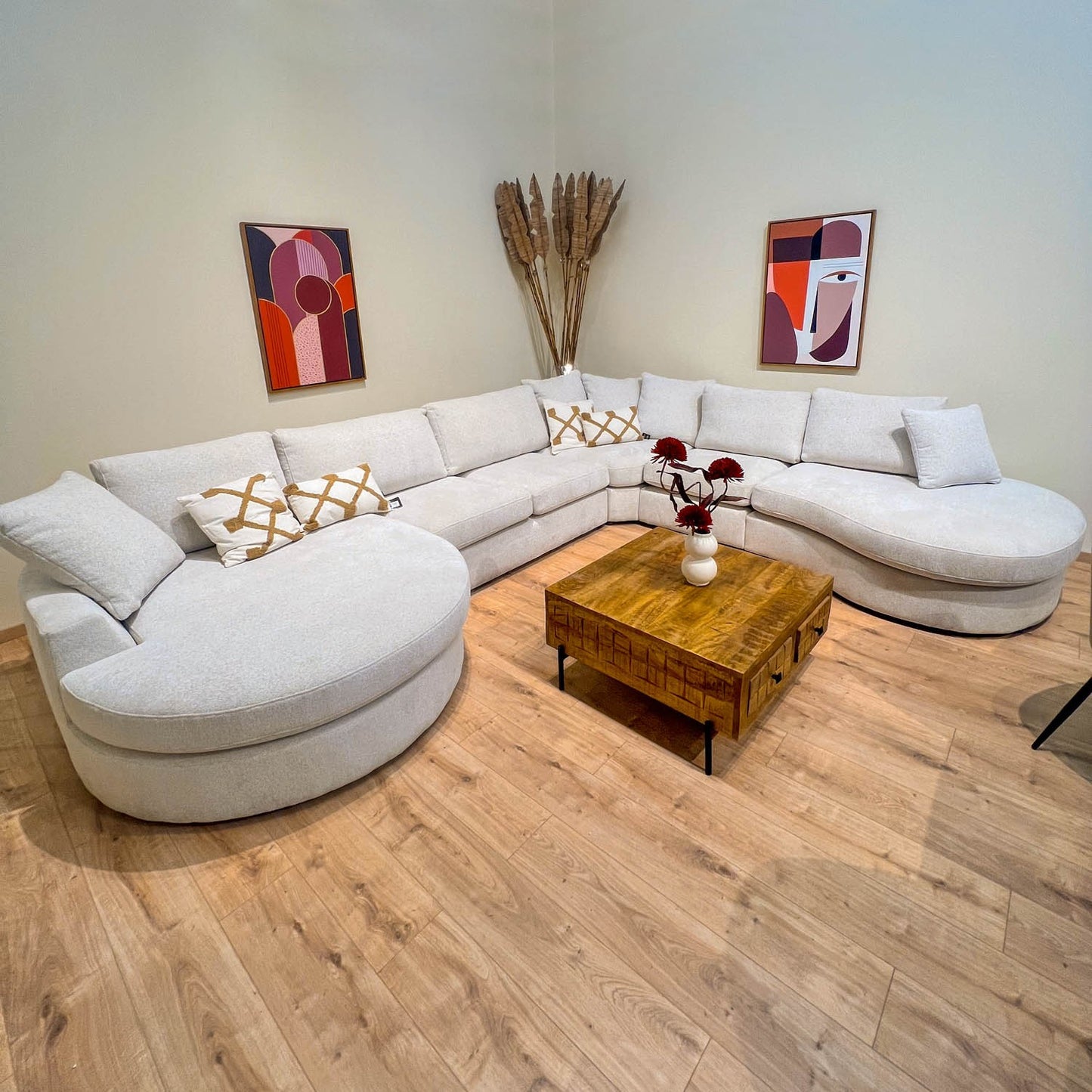 Table basse en bois de manguier, 80×80xH40 cm - MARIA