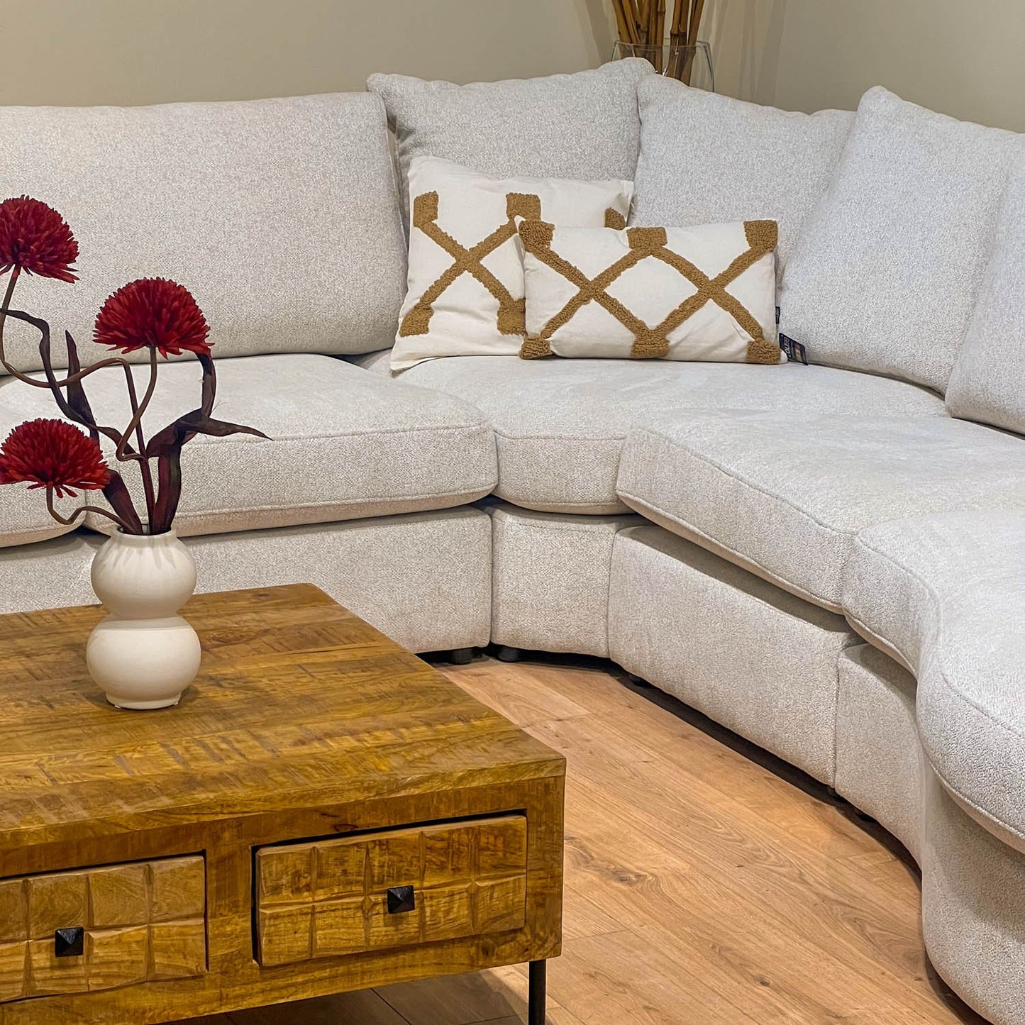 Table basse en bois de manguier, 80×80xH40 cm - MARIA