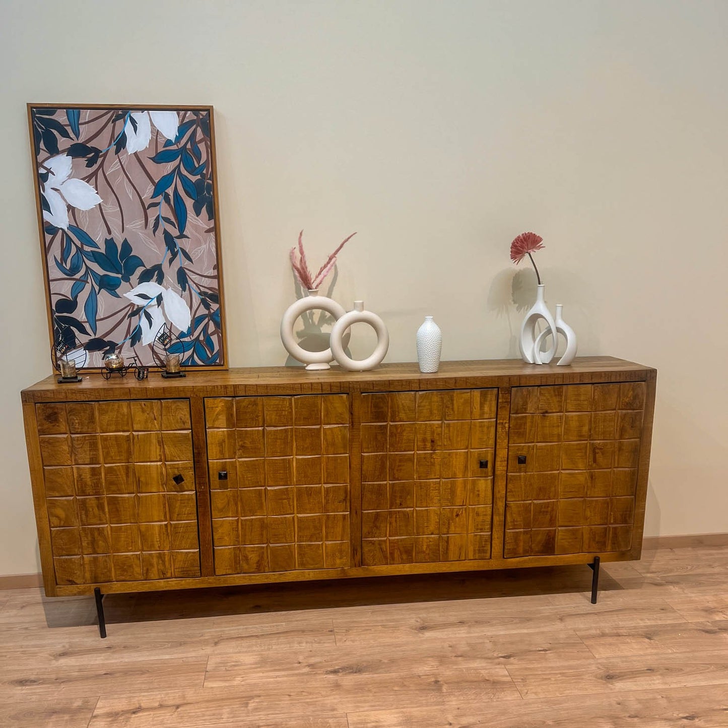 Buffet en bois de manguier, H90CM - MARIA