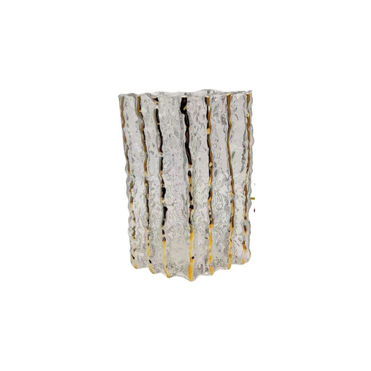 Vase en verre transparent, 15x11xH21 cm