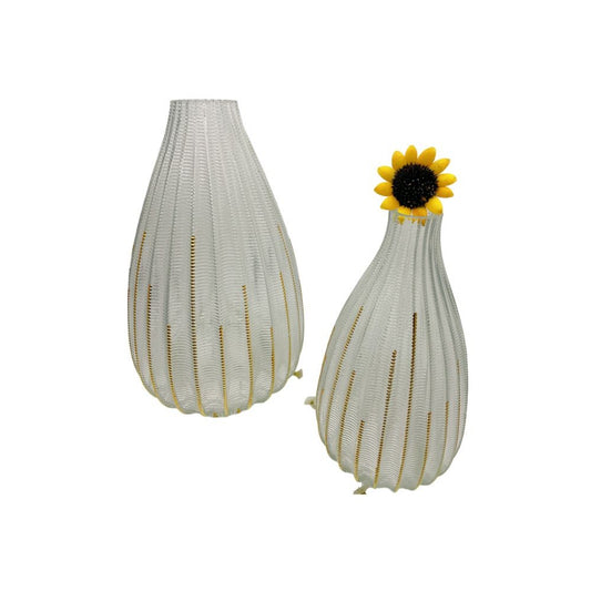 Vase en verre transparent, D12xH23 cm