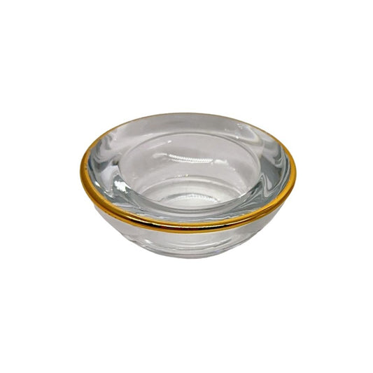 bougeoir en verre transparent, D7,5xH3,5 cm