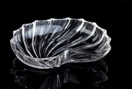 Assiette en verre transparent