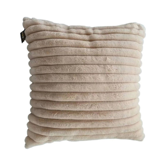 Coussin en fourrure rabbit beige, 60x60CM