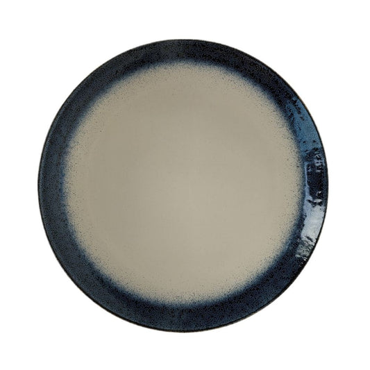 Assiette plate en ceramique, D27CM - AZUR