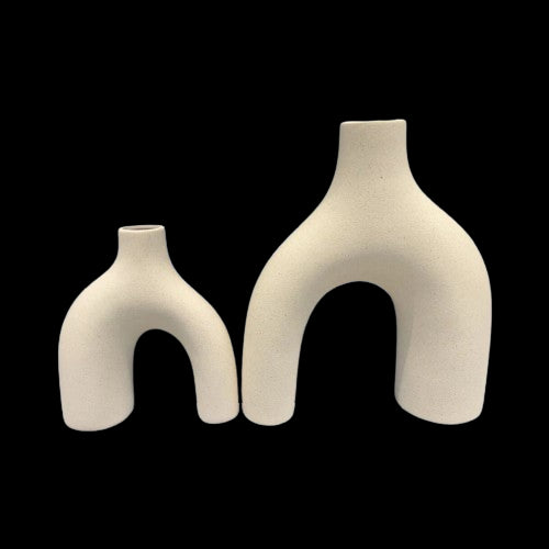 Vase en ceramique blanc