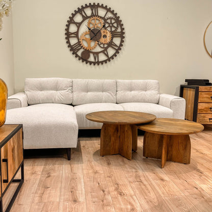 Table basse en bois de manguier, D80xH45 cm - TORONTO