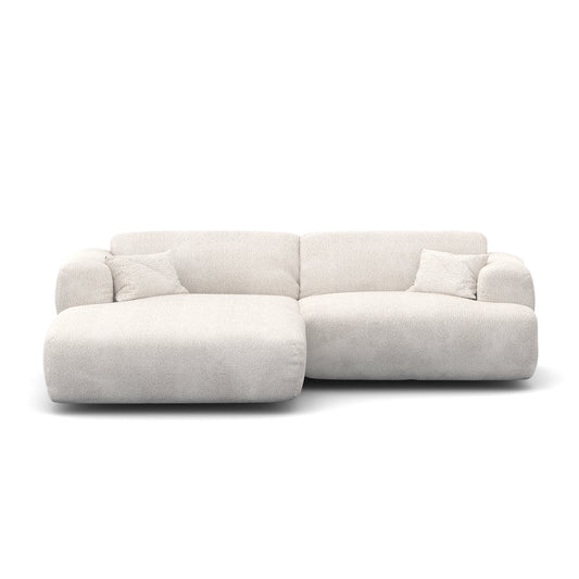 Canapé d'angle 3 places en tissu 240cm - CLAUDIA COMPACT