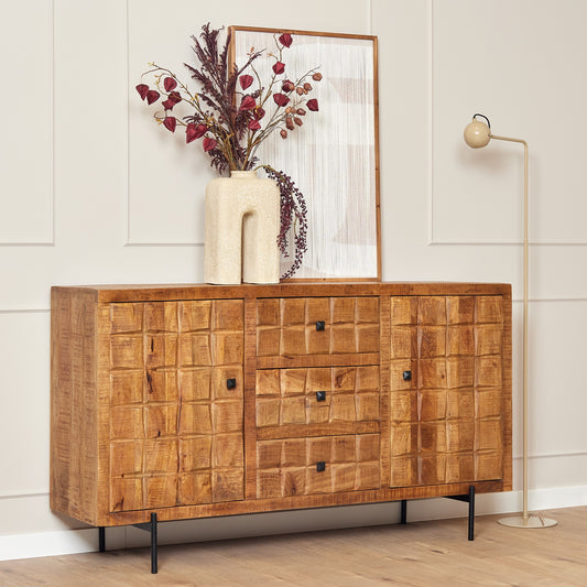 Buffet en bois de manguier, H90CM - MARIA