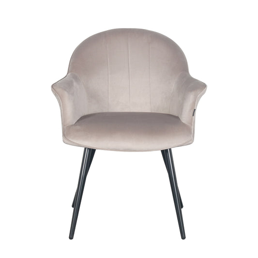 Chaise à accoudoirs en Velours  anti taches - WISTY