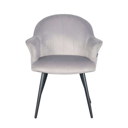 Chaise à accoudoirs en Velours  anti taches - WISTY