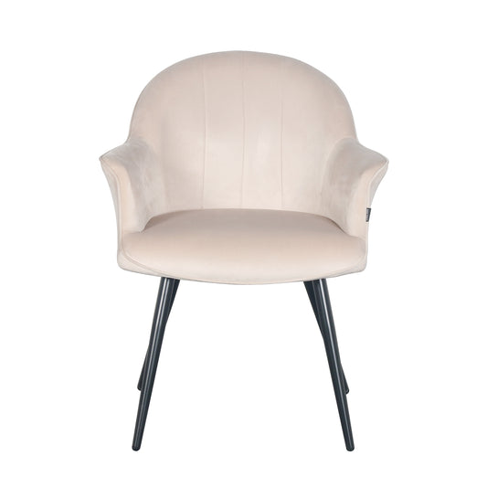Chaise à accoudoirs en Velours  anti taches -WISTY