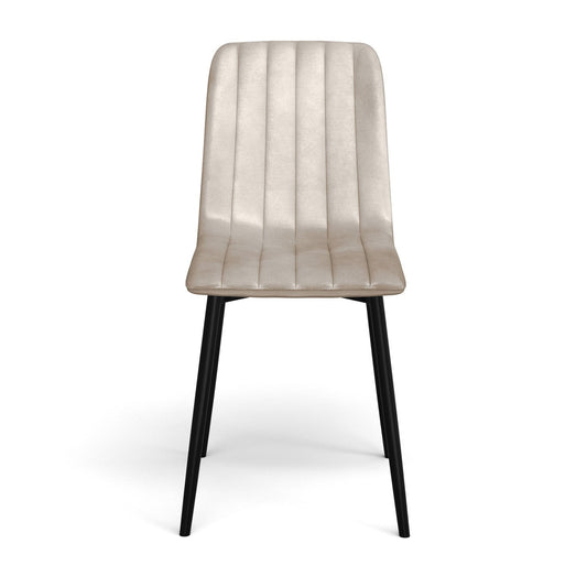Chaise en velours anti tache rembourrée, 43x53xH91cm-DORIA