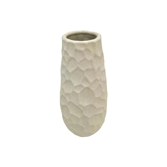 Vase en céramique blanc, D15,5xH35CM