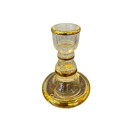 Bougeoir en verre, D6,5xH9CM