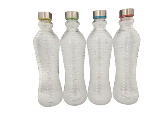 Bouteille en verre transparent, 1L
