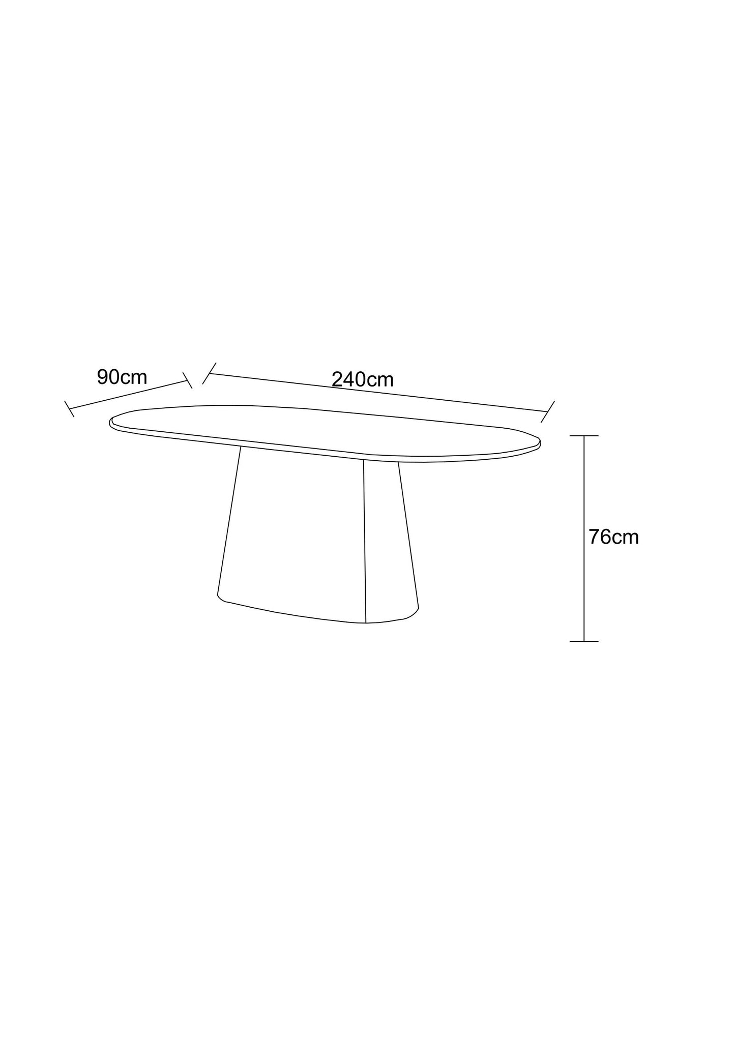 Table à manger en particules de bois plateau céramique, H76CM - JAPANDI
