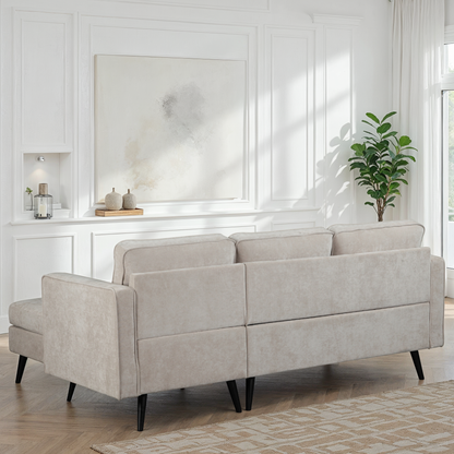 Canapé d'angle en tissu anti tache, 210x149xH91CM - SASHA