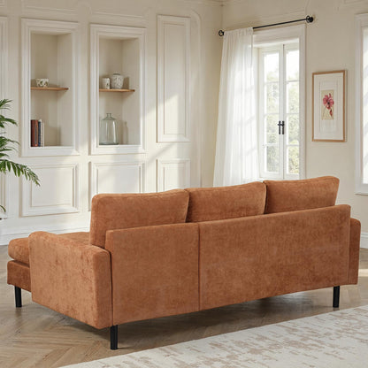 Canapé d'angle compact 3 places 200x135x80cm réversible - RIB