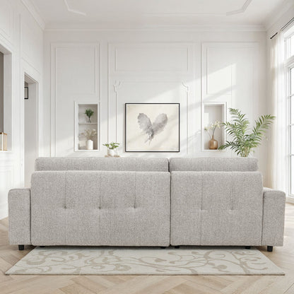 Canapé d'angle en tissu anti tache convertible, 250x156xH85CM - PABLO