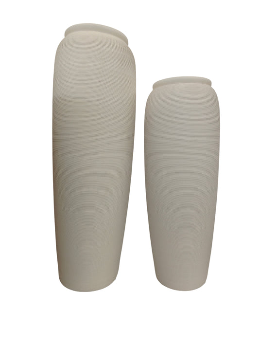 Vase en céramique beige, H51CM