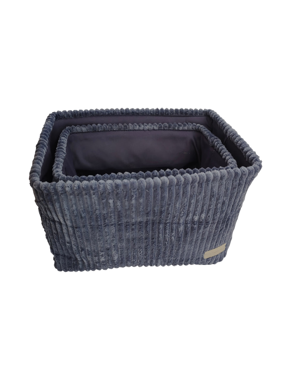 Lot de 2 boîtes de rangement en tissu