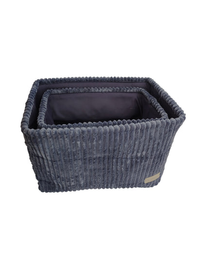 Lot de 2 boîtes de rangement en tissu
