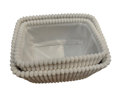 Lot de 2 boîtes de rangement en tissu