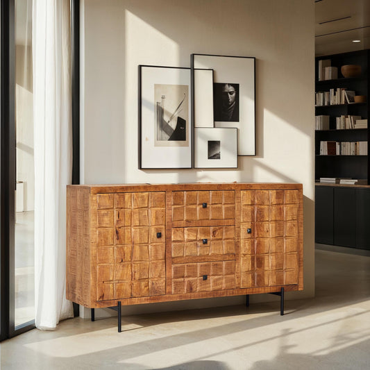 Buffet en bois de manguier, H90CM - MARIA