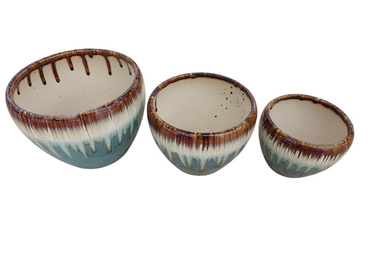 Set de 3 vases en céramique