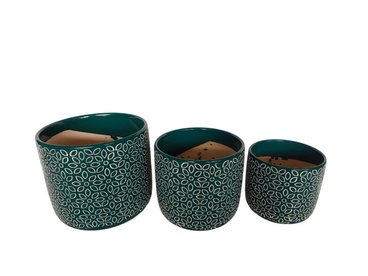 Set de 3 vases en céramique