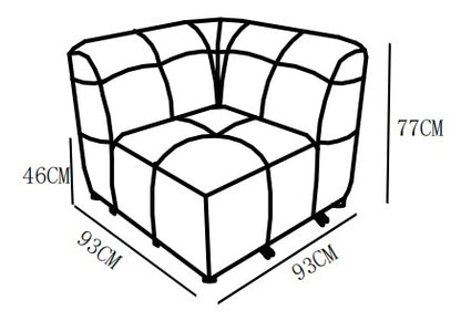 Canapé d'angle / pouf en tissu anti tache - MIRO