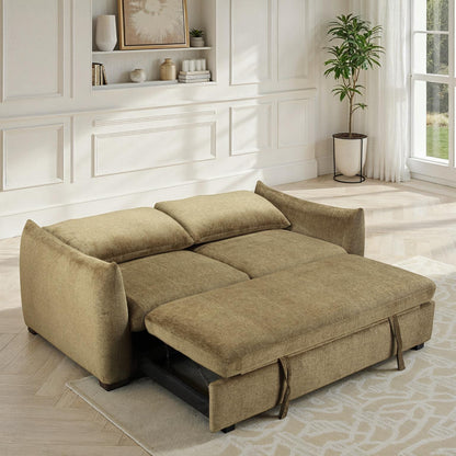 Canapé convertible clic-clac avec coffre convertible en tissu anti tache, 206x101xH93CM - NAOMI
