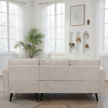 Canapé d'angle en tissu anti tache, 210x149xH91CM - SASHA