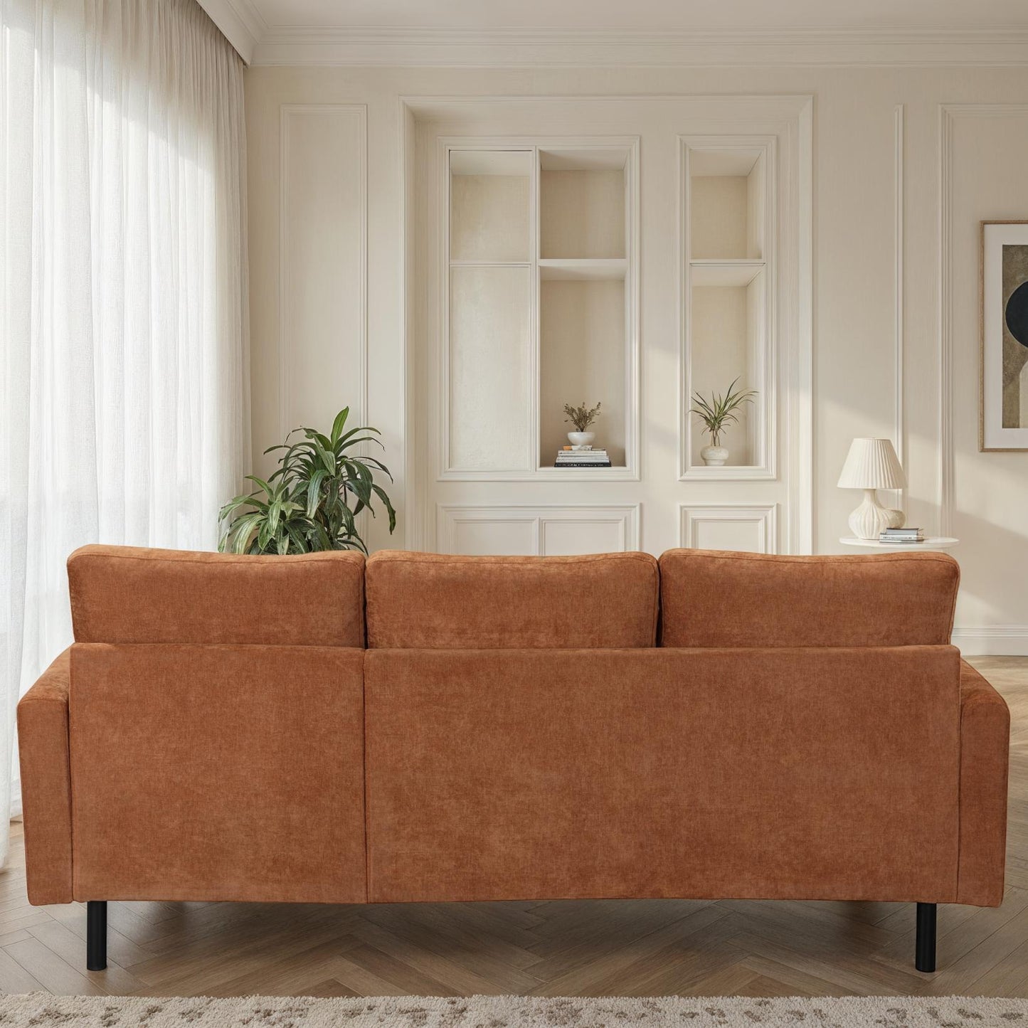 Canapé d'angle compact 3 places 200x135x80cm réversible - RIB