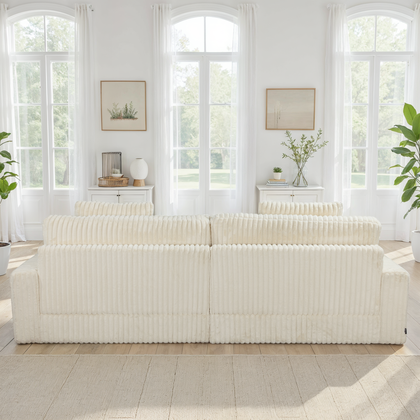 Canapé angle velours réversible  tissu doux - VITO