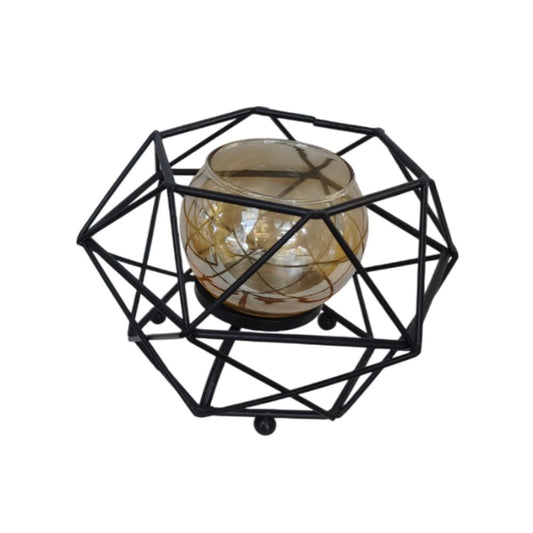 Bougeoir en verre, H10CM