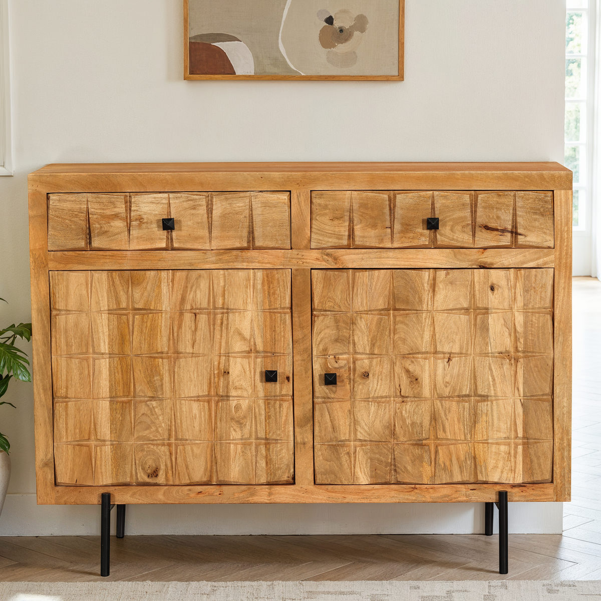 Buffet en bois de manguier, H90CM - MARIA