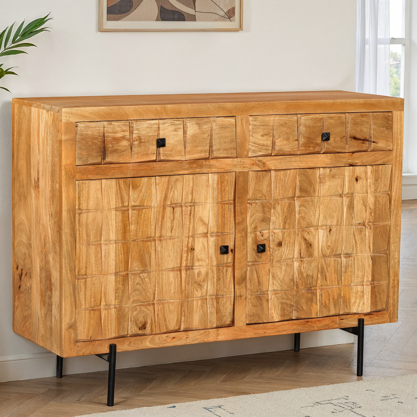 Buffet en bois de manguier, H90CM - MARIA