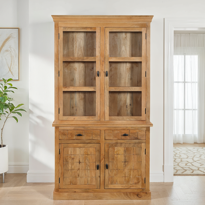 Vaisselier en bois de manguier, H220CM - MARIA