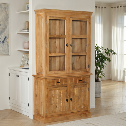 Vaisselier en bois de manguier, H220CM - MARIA