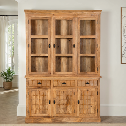 Vaisselier en bois de manguier, H220CM - MARIA