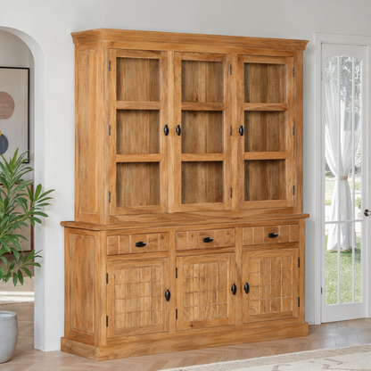 Vaisselier en bois de manguier, H220CM - MARIA