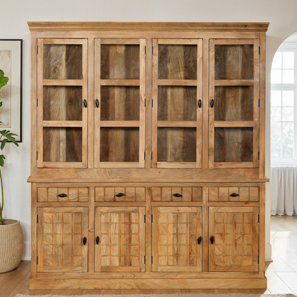 Vaisselier en bois de manguier, H220CM - MARIA