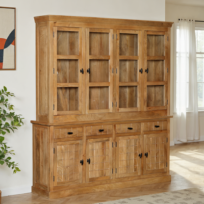 Vaisselier en bois de manguier, H220CM - MARIA
