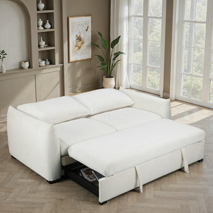 Canapé convertible clic-clac avec coffre convertible en tissu anti tache, 206x101xH93CM - NAOMI