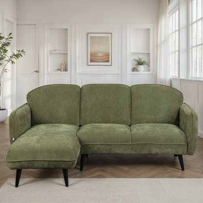 Canapé d'angle en tissu anti tache, 195x135xH84CM - CLARA