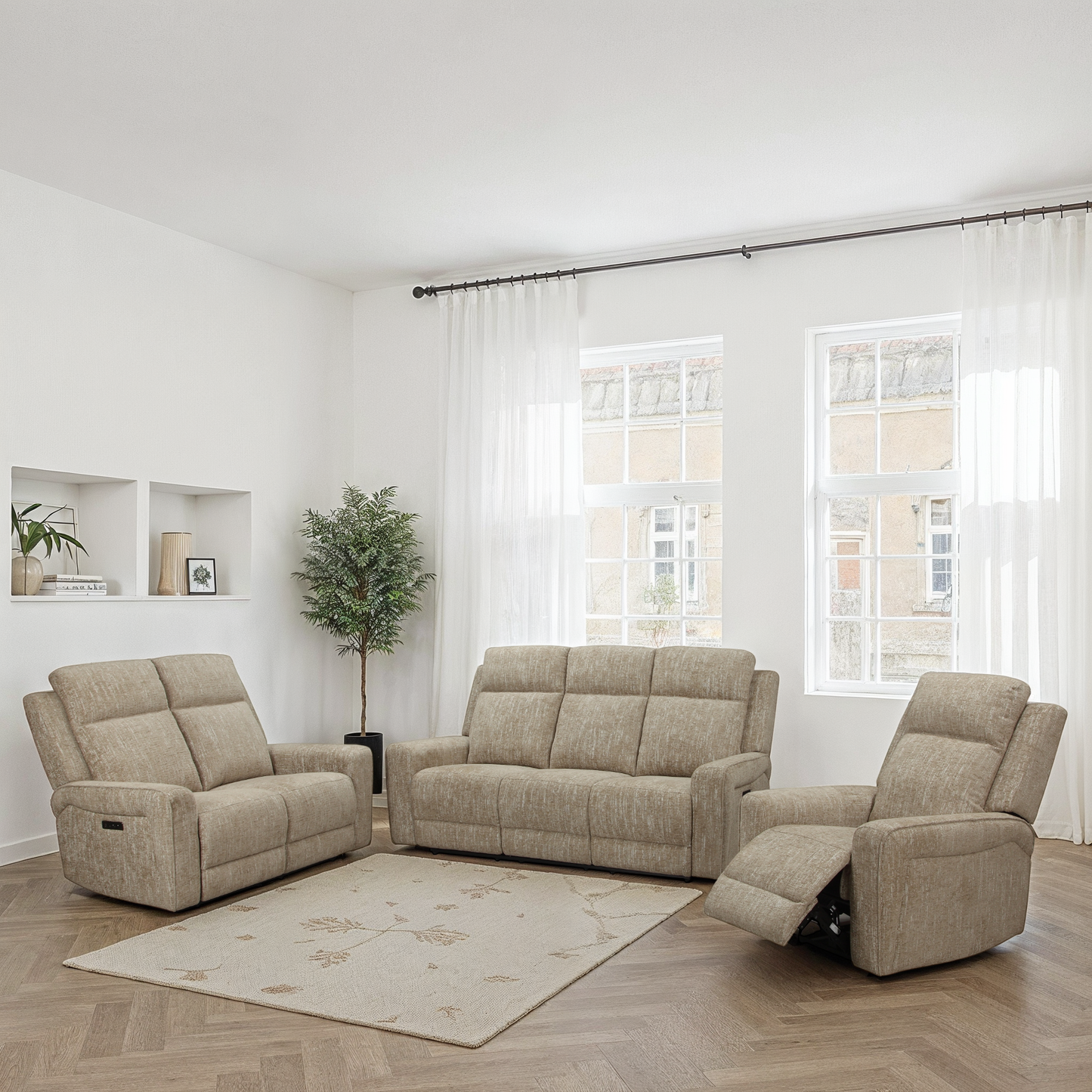 Canapé relax/ fauteuil relax en tissu anti tache - ASTONI
