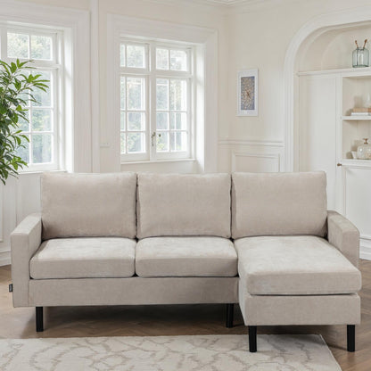 Canapé d'angle compact 3 places 200x135x80cm réversible - RIB